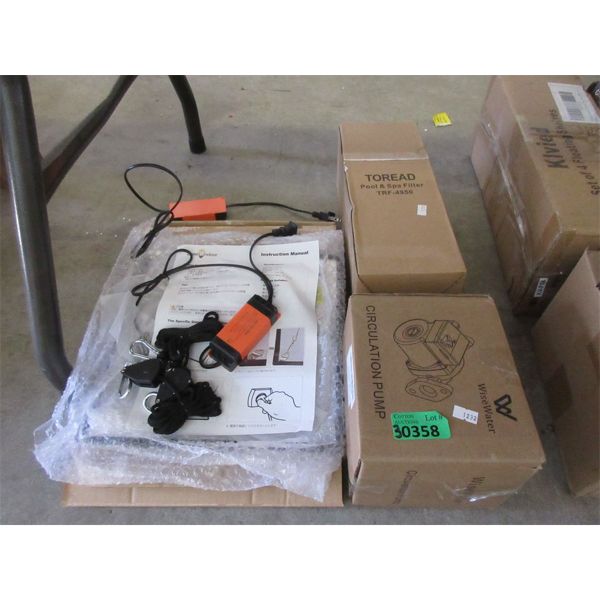 Pool & Spa Filter, Circulation Pump & Grow Light