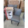Image 1 : 3 Single & 1 Twin Pack of Grey Bonded Leather Dining Chairs