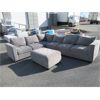 Image 1 : Grey Fabric Sectional Sofa w/ Storage Ottoman