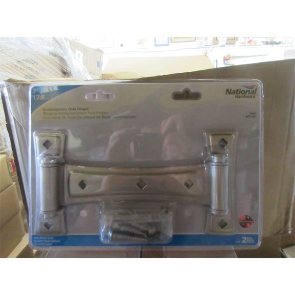 2 Cases of 15 Twin Packs of 7" Metal Gate Hinges