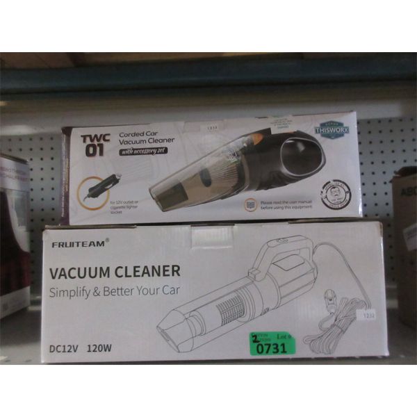 2 Corded Car Vacuum Cleaners  