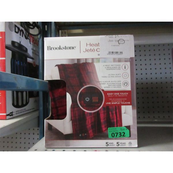 Brookstone Heated Throw - Red Plaid 