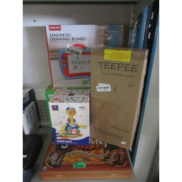 5 Piece Lot of Assorted Toys & Games