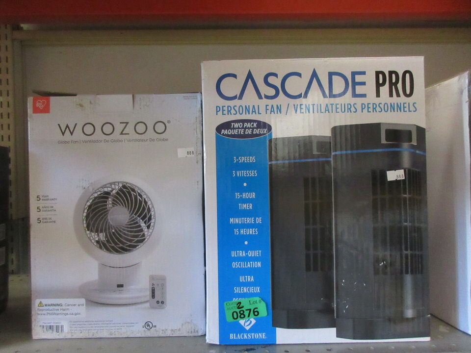 Cascade Box Fans Woozoo Electric Fan & Twin Pack of Cascade Fans