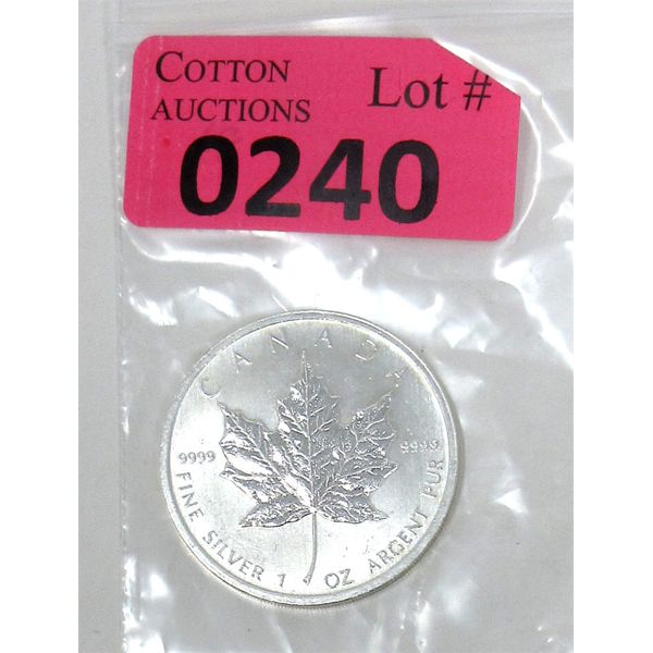 1 Oz .9999 Silver 2011 Canada Maple Leaf Coin 