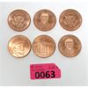 Image 1 : 6 x 1 Oz .999 Fine Copper Donald Trump Rounds