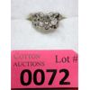 Image 1 : 14 KT White Gold and Diamond Ring - Size 6