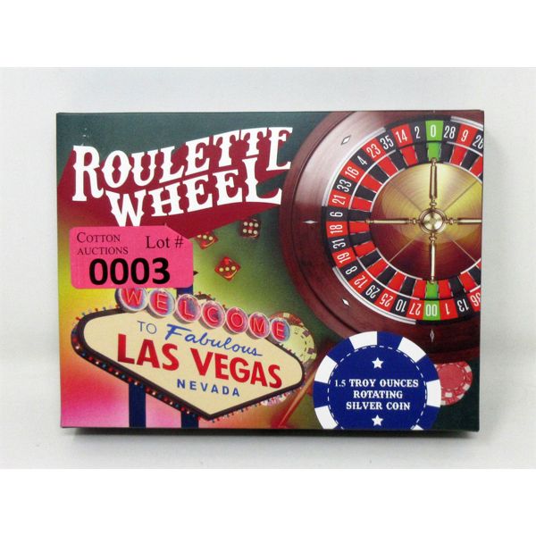 1.5 Oz .9999 Silver 2023 Working Roulette Wheel Spinning Coin with Case