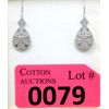 Image 1 : New .925 Sterling Silver Diamond Filagree Earrings