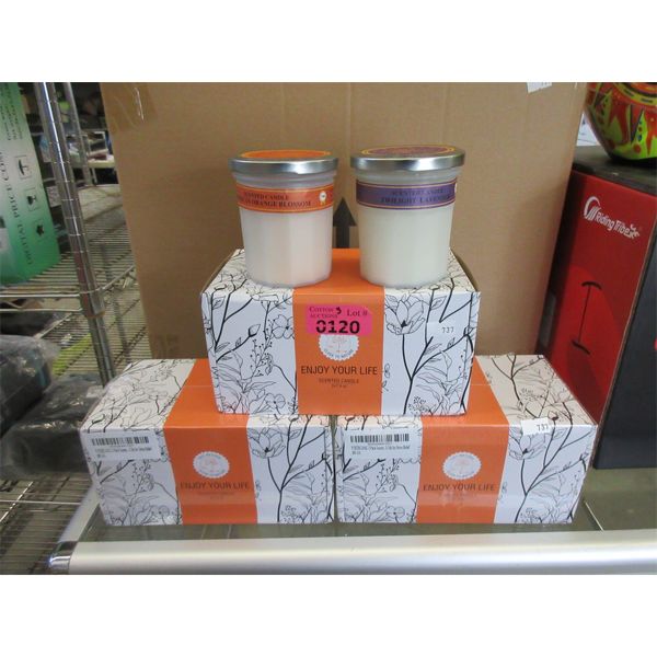 3 Sets of 2 Aromatherapy Jar Candles - 7.4 Oz