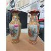 Image 1 : 2 Asian Glazed Ceramic Vases - 19" tall x 7" diameter