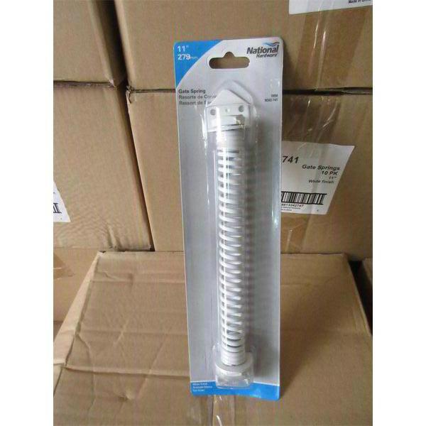 2 Cases of 10 Metal 11" Gate Springs - White Finish