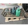 Image 1 : Birdhouse, 2 Watering Cans & 1 Wood Wagon