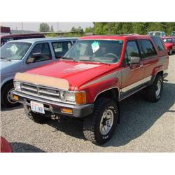 87 TOYOTA 4-RUNNER SR5 4X4 4DR SUV EXMT.                              