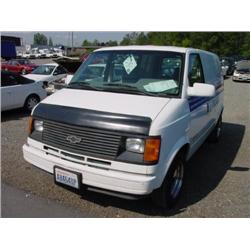91 CHEVROLET ASTRO CARGO VAN EXMT.                                    