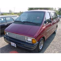 88 FORD AEROSTAR XL 4SPD VAN EXMT.                                    