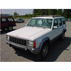 91 JEEP CHEROKEE 4X4 4DR SUV EXMT.                                    