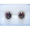 Image 1 : New Mystic Topaz & Diamond Sterling Silver Earrings