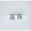 Image 1 : New 10 KT White Gold 1.2 CTW Blue Topaz Earrings