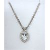 Image 1 : 2.5 CT White Topaz & Diamond Sterling Silver Pendant