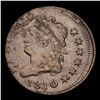 Image 2 : ***Auction Highlight*** 1810 Classic Head Large Cent Mint Error 1c Graded au55 BY SEGS (fc)
