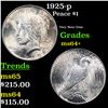 Image 1 : 1925-p Peace Dollar $1 Grades Choice+ Unc