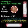 Image 1 : Shotgun Lincoln 1c roll, 1980-p 50 pcs Bank Wrapper.