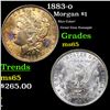 Image 1 : 1883-o Morgan Dollar $1 Grades GEM Unc