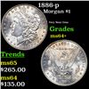 Image 1 : 1886-p Morgan Dollar $1 Grades Choice+ Unc