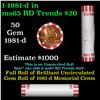 Image 1 : Shotgun Lincoln 1c roll, 1981-d 50 pcs Bank Wrapper.