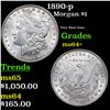 Image 1 : 1890-p Morgan Dollar $1 Grades Choice+ Unc