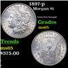 Image 1 : 1897-p Morgan Dollar $1 Grades GEM Unc
