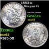 Image 1 : 1883-o Morgan Dollar $1 Grades GEM Unc