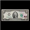 Image 2 : 1976 $2 Federal Reserve Note 1st Day of Issue, with Stamp Grades Gem CU