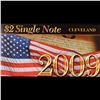 Image 2 : 2003A $2 Federal Reserve Note, Uncirculated 2009 BEP Folio Issue (Cleveland, OH) Grades Gem CU