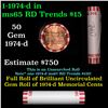 Image 1 : Shotgun Lincoln 1c roll, 1974-d 50 pcs Bank Wrapper.