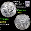 Image 1 : 1902-p Morgan Dollar $1 Graded ms65 BY SEGS