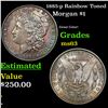 Image 1 : 1885-p Morgan Dollar Rainbow Toned $1 Grades Select Unc