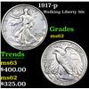 Image 1 : 1917-p Walking Liberty Half Dollar 50c Grades Select Unc