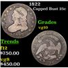 Image 1 : 1822 Capped Bust Quarter 25c Grades vg+