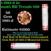 Image 1 : Shotgun Lincoln 1c roll, 1981-d 50 pcs Bank Wrapper.