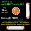 Image 1 : Shotgun Lincoln 1c roll, 1979-d 50 pcs Bank Wrapper.