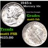 Image 1 : 1945-s Mercury Dime 10c Grades GEM FSB