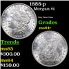 Image 1 : 1888-p Morgan Dollar $1 Grades Choice+ Unc
