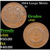 Image 1 : 1864 Large Motto Two Cent Piece 2c Grades vf, very fine