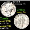 Image 1 : 1945-d Mercury Dime 10c Grades GEM++ FSB