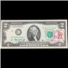 Image 2 : 1976 $2 Federal Reserve Note 1st Day of Issue, with Stamp (Philadelphia, PA) Grades Gem CU