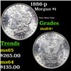 Image 1 : 1886-p Morgan Dollar $1 Grades Choice+ Unc