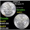 Image 1 : 1886-p Morgan Dollar $1 Grades Choice+ Unc