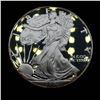 Image 4 : Proof 2002-w Silver Eagle Dollar $1 Grades GEM++ Proof Deep Cameo